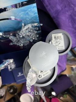 Swarovski Wonders Of The Sea & Title Plaque 6 Piece Lot Of crystal Fish