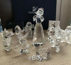 Swarvoski crystal figurines Snow White And The Seven Dwarfs 9 Pieces