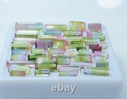 TOURMALINE Bi- color GEMSTONE Lot, 45 pieces, 21 carats