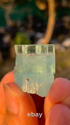 Terminated Aquamarine Crystal with Combine Garnet & feldspar Collection piece