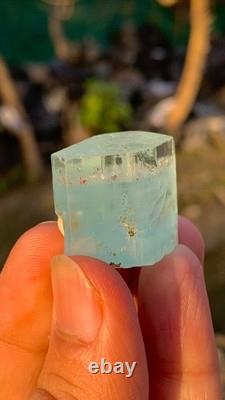 Terminated Aquamarine Crystal with Combine Garnet & feldspar Collection piece