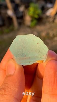 Terminated Aquamarine Crystal with Combine Garnet & feldspar Collection piece