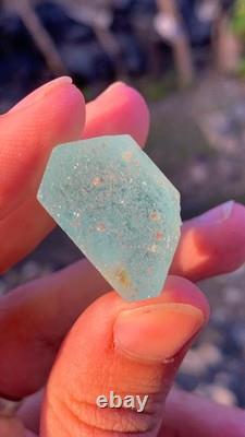 Terminated Aquamarine Crystal with Combine Garnet & feldspar Collection piece