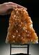 This Brazilian Citrine Cluster Display Piece Has Large Crystals And Good Clarity