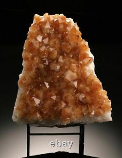 This Brazilian citrine cluster display piece has large crystals and good clarity