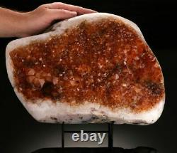 This Large Brazilian Citrine Cluster (with stand). Is A Statement Piece