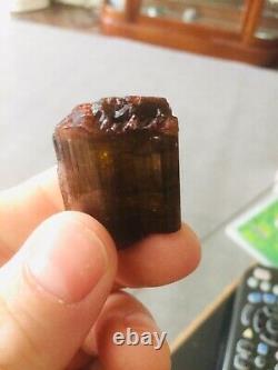 Tourmaline crystal Madagascar- 28gr. Perfect red termination and very nice piece