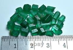 Transparent Natural Green Color Rough Emerald Crystal Lot (30 Pieces)20.40 Crat