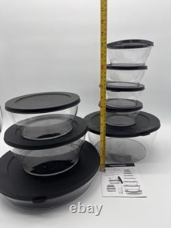 Tupperware Crystal Clear Store & Serve Collection Clearly Elegant 8 Piece