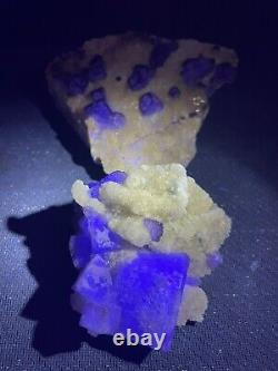 UV Reactive QR Code Fluorite Lot 2 Pieces