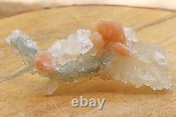 Unique Apophyllite Stilbite 190gm Zeolite Healing Pink Cluster Mineral Specimens