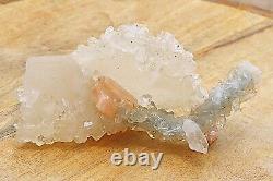 Unique Apophyllite Stilbite 190gm Zeolite Healing Pink Cluster Mineral Specimens