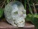 Unique Large Polished And Raw Prehnite Crystal Skull 750grams Collectors Piece