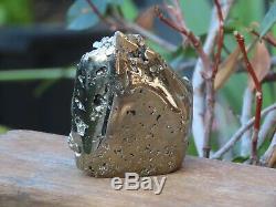 Unique Polished and Raw Pyrite Crystal Piece Omni New Age
