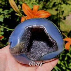 Uruguay Amethyst Geode Agate, Beautiful Black Amethyst 1lb 11oz? Show Piece