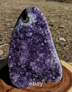 Uruguay Amethyst Geode Crystal, Sparkling Amethyst 12ib 3oz Display Piece