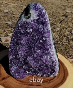 Uruguay Amethyst Geode Crystal, Sparkling Amethyst 12ib 3oz Display Piece