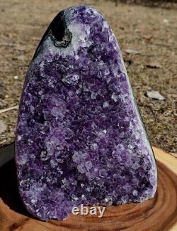 Uruguay Amethyst Geode Crystal, Sparkling Amethyst 12ib 3oz Display Piece