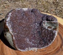 Uruguay Amethyst Geode, Sparkling Natural Burgundy Amethyst? 5ib4oz Show Piece