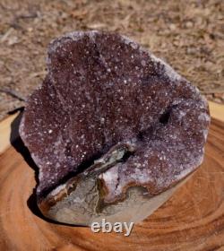Uruguay Amethyst Geode, Sparkling Natural Burgundy Amethyst, 5lb 4oz Display Piece
