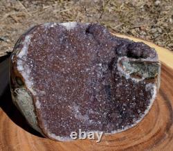 Uruguay Amethyst Geode, Sparkling Natural Burgundy Amethyst, 5lb 4oz Display Piece