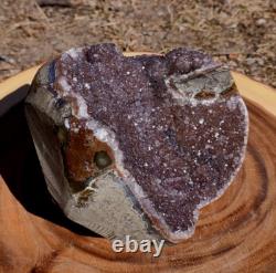 Uruguay Amethyst Geode, Sparkling Natural Burgundy Amethyst, 5lb 4oz Display Piece