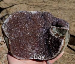 Uruguay Amethyst Geode, Sparkling Natural Burgundy Amethyst, 5lb 4oz Display Piece