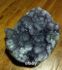 Uruguay Purple Amethyst Geode Crystal, Sparking Display Piece 6lbs 4.6oz