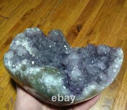 Uruguay Purple Amethyst Geode Crystal, Sparking Display Piece 6lbs 4.6oz