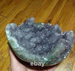 Uruguay Purple Amethyst Geode Crystal, Sparking Display Piece 6lbs 4.6oz