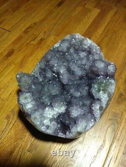 Uruguay Purple Amethyst Geode Crystal, Sparking Display Piece 6lbs 4.6oz