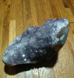 Uruguay Purple Lilac Amethyst Geode Crystal, Sparking Display Piece 4lbs 5.2oz