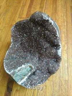 Uruguay Ruby Amethyst Geode Beautiful Sparkling Display Piece 5lbs 4oz