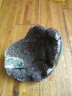 Uruguay Ruby Amethyst Geode Beautiful Sparkling Display Piece 5lbs 4oz