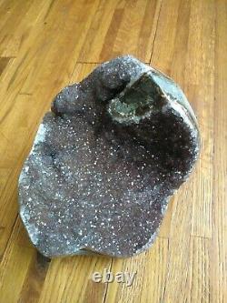 Uruguay Ruby Amethyst Geode Beautiful Sparkling Display Piece 5lbs 4oz