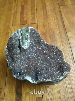 Uruguay Ruby Amethyst Geode Beautiful Sparkling Display Piece 5lbs 4oz