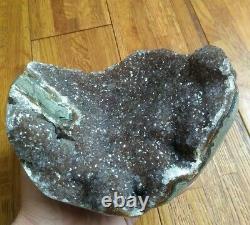 Uruguay Ruby Amethyst Geode Beautiful Sparkling Display Piece 5lbs 4oz