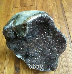 Uruguay Ruby Amethyst Geode Beautiful Sparkling Display Piece 5lbs 4oz