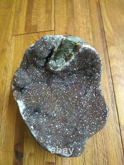 Uruguay Ruby Amethyst Geode Beautiful Sparkling Display Piece 5lbs 4oz