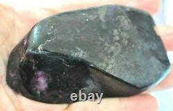 VERY LARGE POLISHED SUGILITE, BUSTAMITE, PYROLUSITE PIECE 201 gms 8.8 x 5 cms