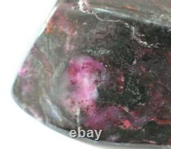 VERY LARGE POLISHED SUGILITE, BUSTAMITE, PYROLUSITE PIECE 201 gms 8.8 x 5 cms
