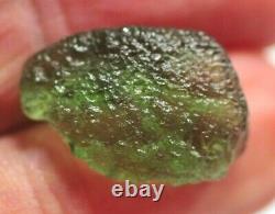 VERY RARE GENUINE PIECE of NATURAL MOLDAVITE 1.77 gm 2.1 x 1.4 cms TEKTITE #23