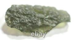 VERY RARE GENUINE PIECE of NATURAL MOLDAVITE 3.41 gms 2.9 x 1.9 cm TEKTITE #12