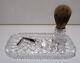 Vintage Waterford Crystal Shaving Set 3 Piece Razor, Brush, And Tray