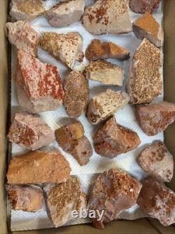 Vanadinite crystal minerals specimens 26 Pieces