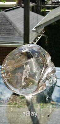 Very large & powerful SMOKY QUARTZ CRYSTAL SKULL! Exceptional piece! RAINBOWS