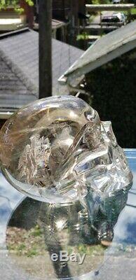 Very large & powerful SMOKY QUARTZ CRYSTAL SKULL! Exceptional piece! RAINBOWS