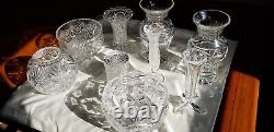 Vintage 7-piece Crystal collection, Clear 24% Lead