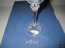 Vintage Bohemia Queen Lace Hand Cut 24% Lead Crystal 5 Oz Wine Glass 6 Pieces