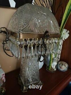 Vintage Crystal Lamp Dome 2 Piece
